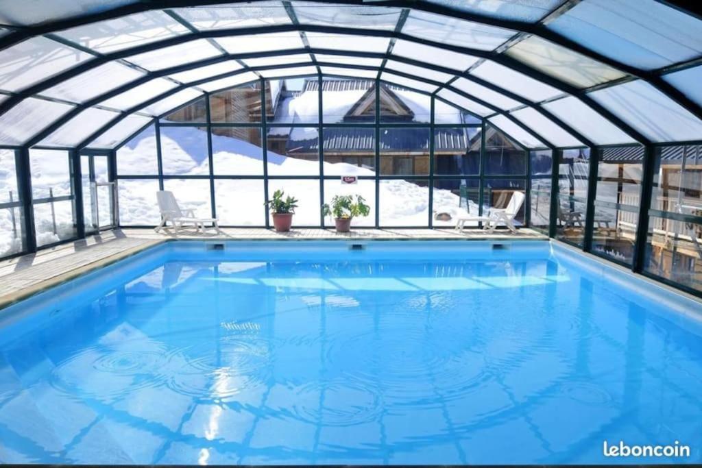 Saint Francois Longchamps Loc A La Montagne Avec Piscine Ete Hiver Vg23 Exteriör bild